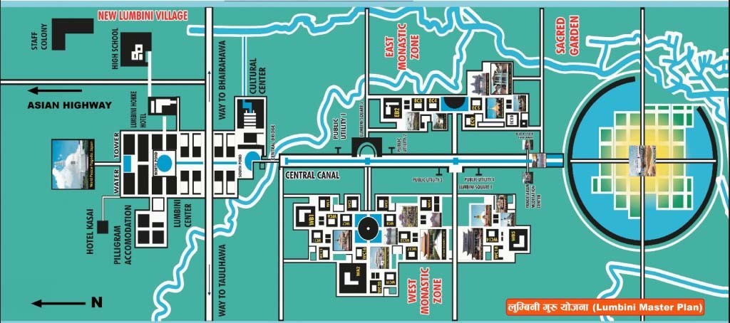 The map of the Lumbini Master Plan – © Lumbini Development Trust